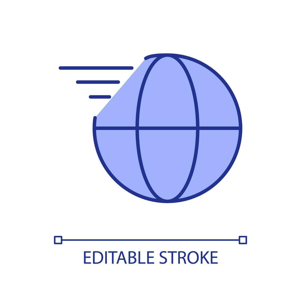 Internet conexão Rapidez azul rgb cor ícone. internacional sem fio. global rede. mundo Largo rede. isolado vetor ilustração. simples preenchidas linha desenho. editável acidente vascular encefálico