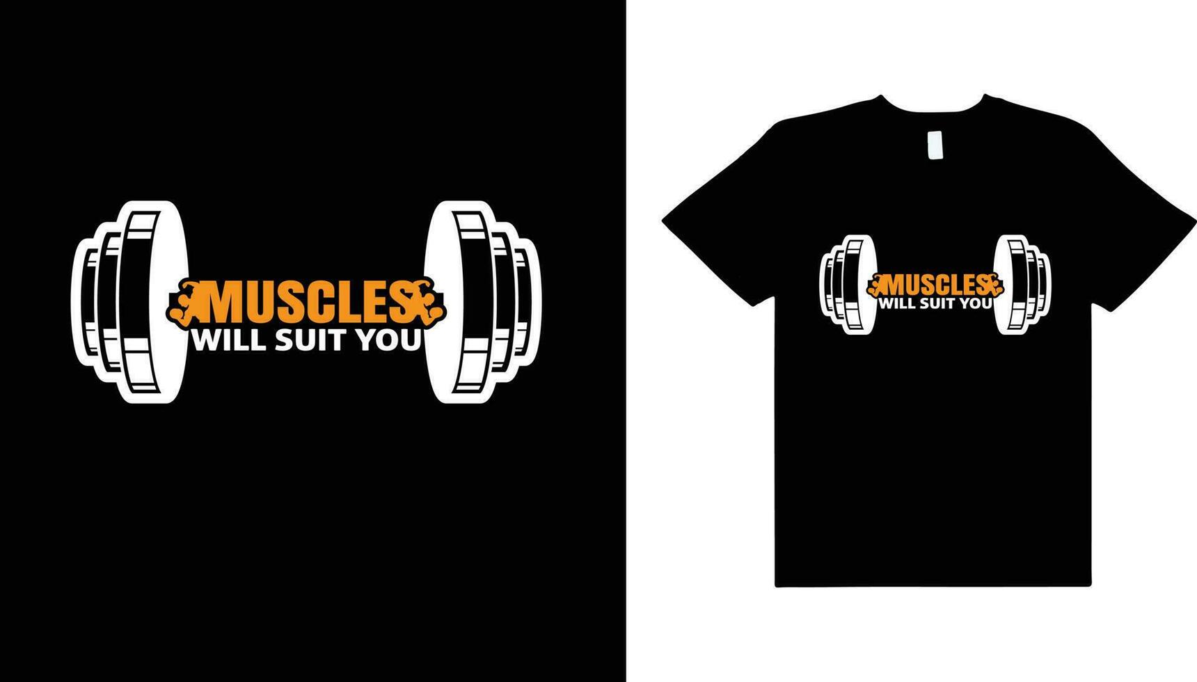 músculos vai terno você, boa forma tipografia t- camisa Projeto. vetor