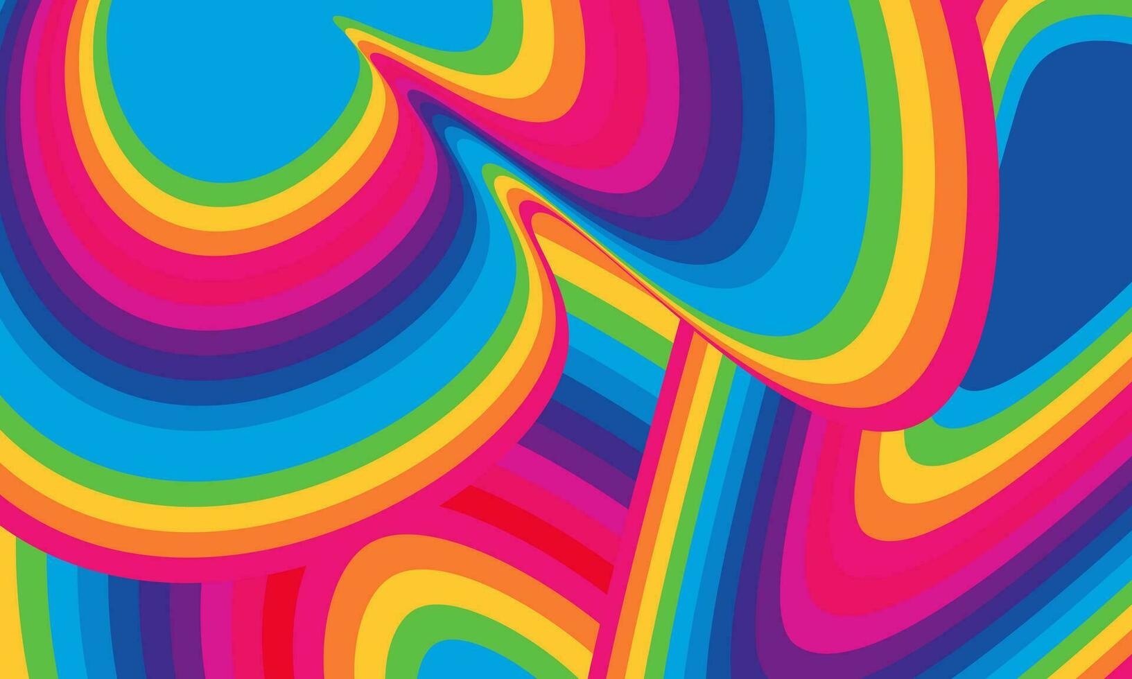 abstrato arco Iris groovy hippie psicodélico fundo. vetor ilustração