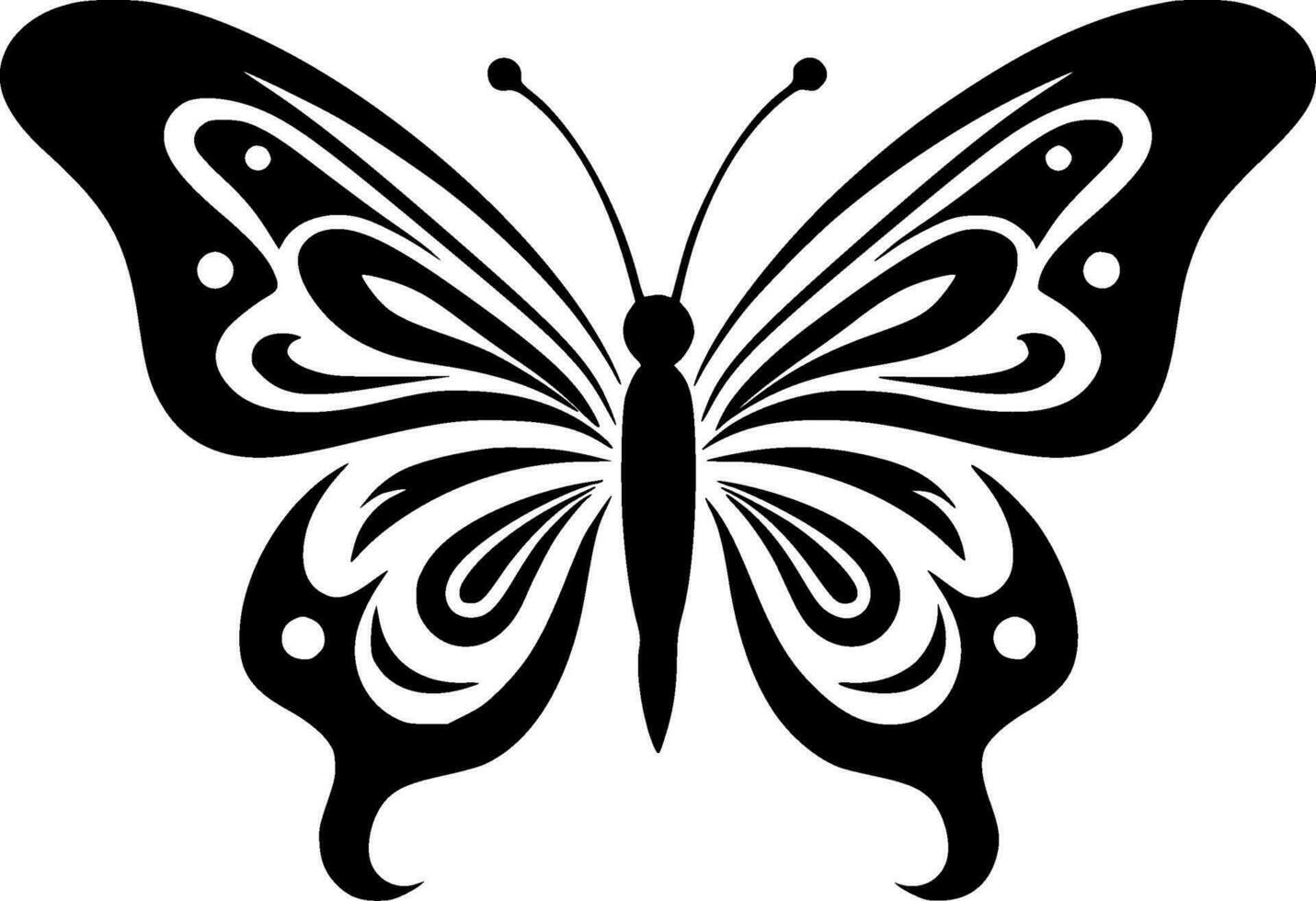 borboletas, minimalista e simples silhueta - vetor ilustração