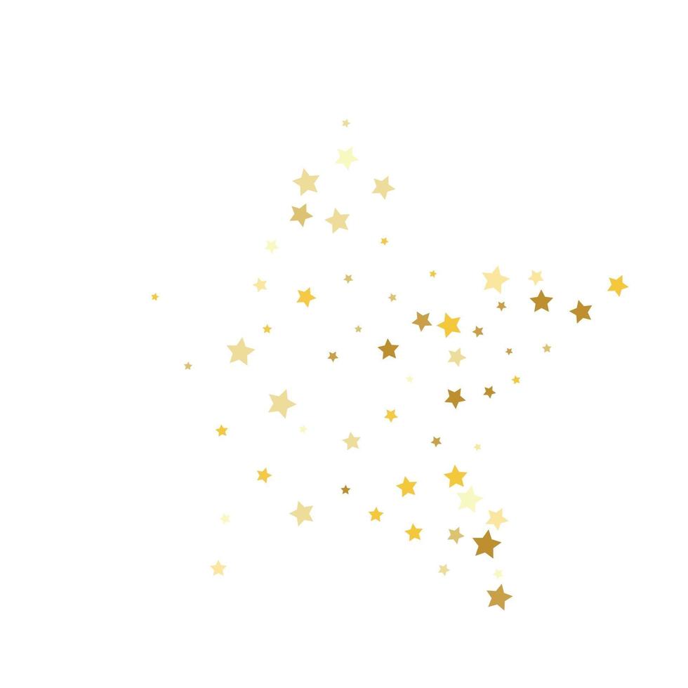 celebração de confete com estrelas douradas vetor