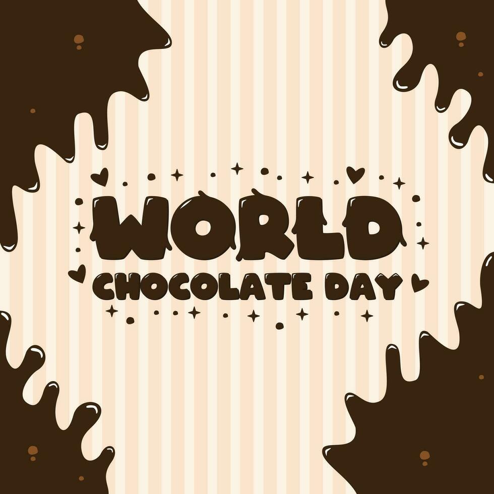 vetor ilustração do mundo chocolate dia fundo