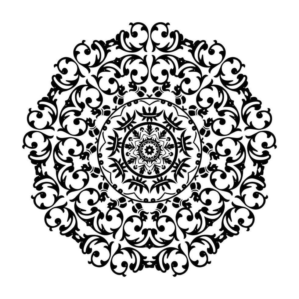 ornamental mandala, mandala coloração livros página vetor