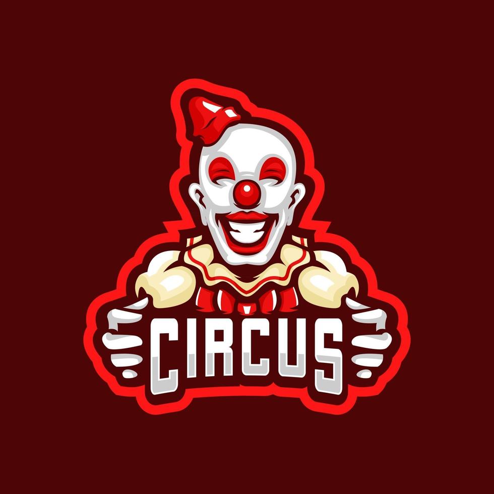 logotipo do palhaço de circo vetor