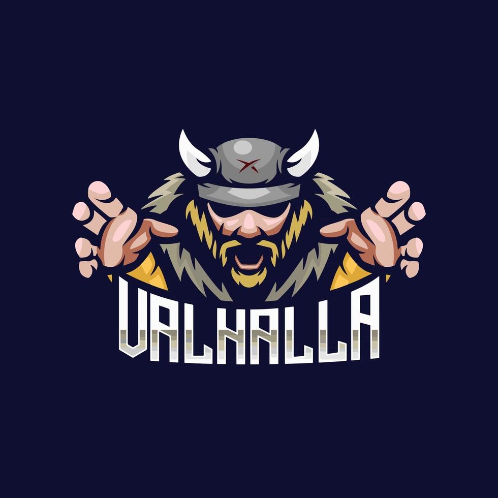 logotipo de viking valhalla vetor