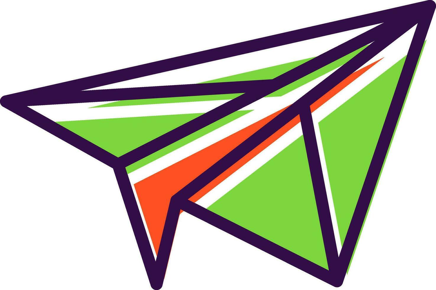 design de ícone de vetor de avião de papel