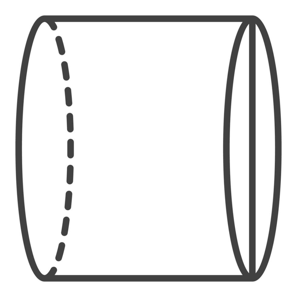 cilindro vetor elementar geometria conceito fino linha simples ícone