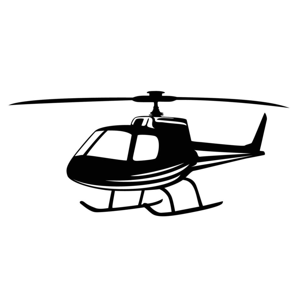 helicóptero silhueta Projeto. ar transporte placa e símbolo. militares avião. vetor