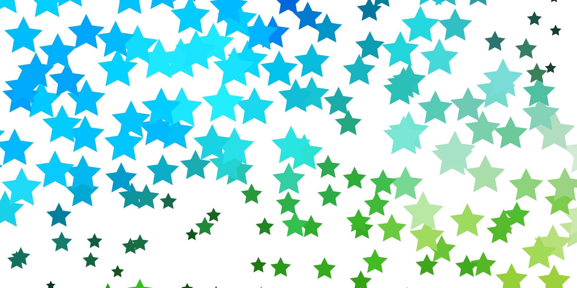 modelo de vetor azul claro verde com estrelas de néon