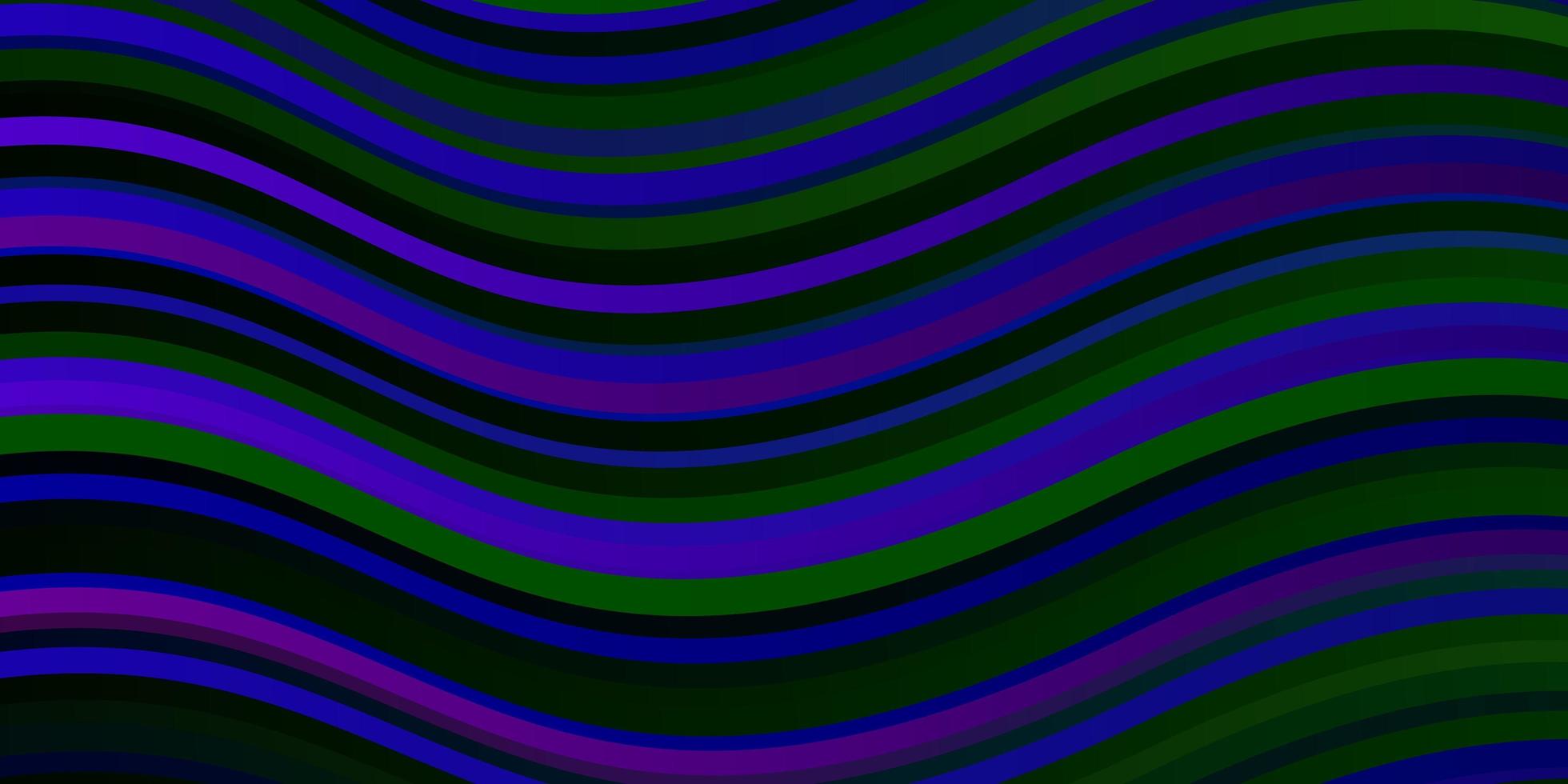 padrão de vetor multicolor escuro com ilustração de gradiente de linhas irônicas em estilo simples com padrão de arcos para anúncios comerciais