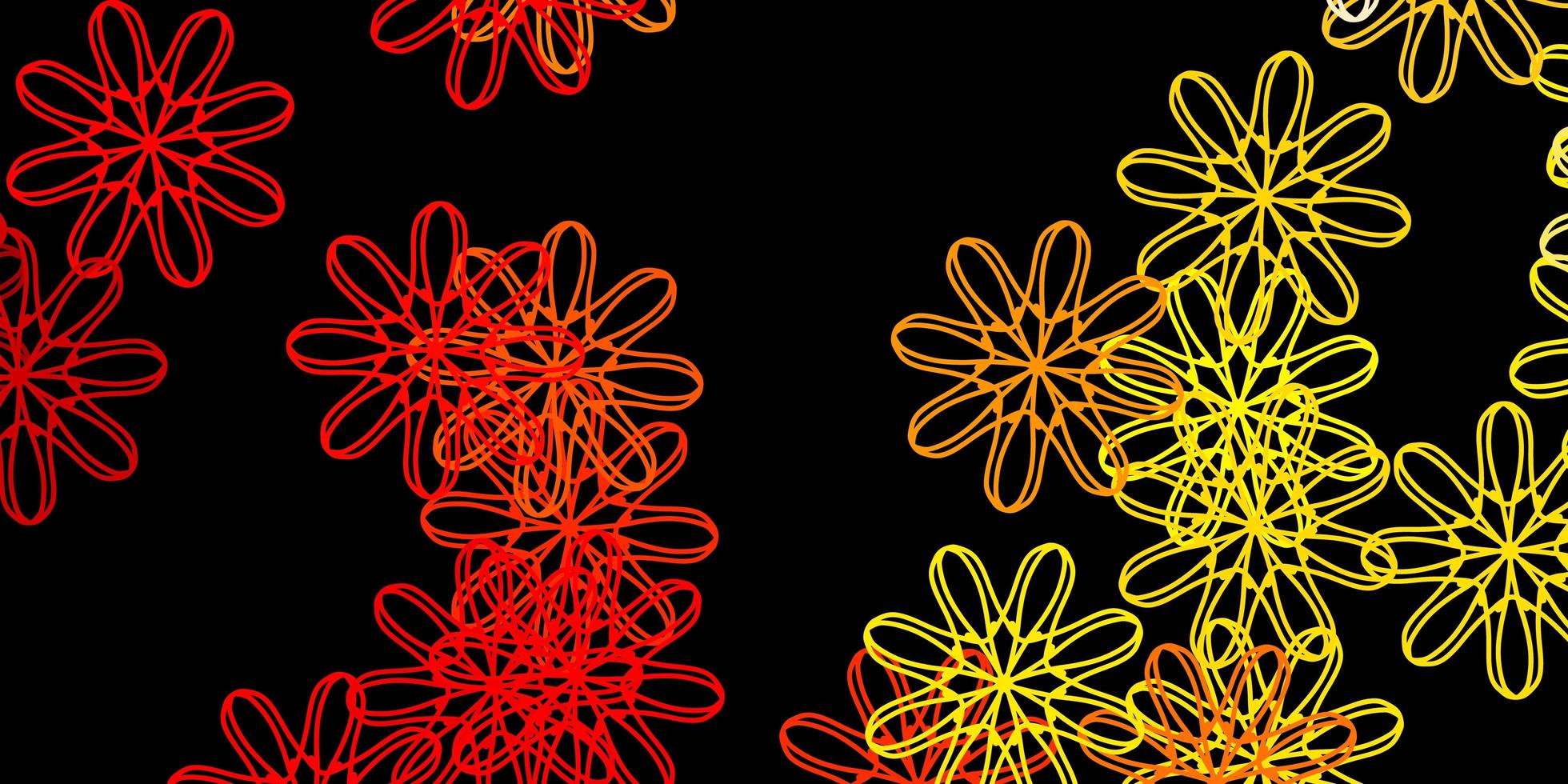 padrão de vetor vermelho-escuro amarelo com formas abstratas