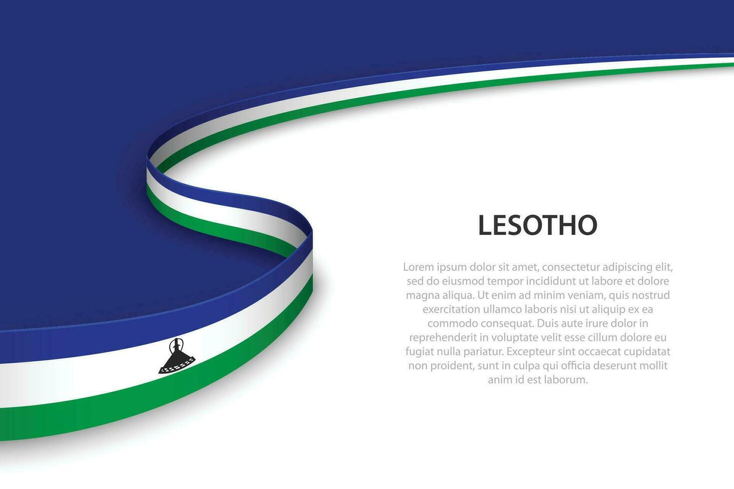 onda bandeira do Lesoto com copyspace fundo. vetor