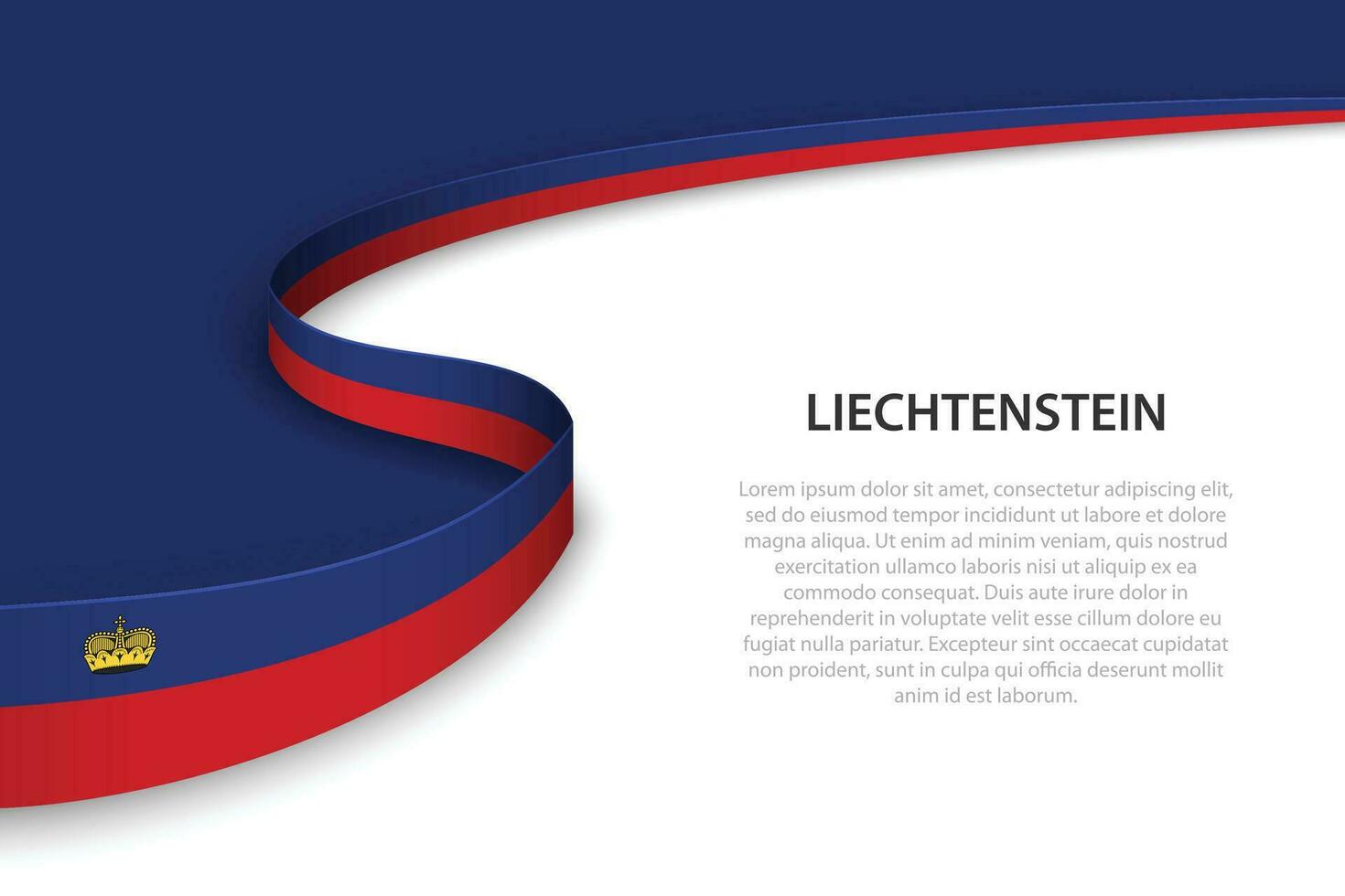 onda bandeira do liechtenstein com copyspace fundo vetor