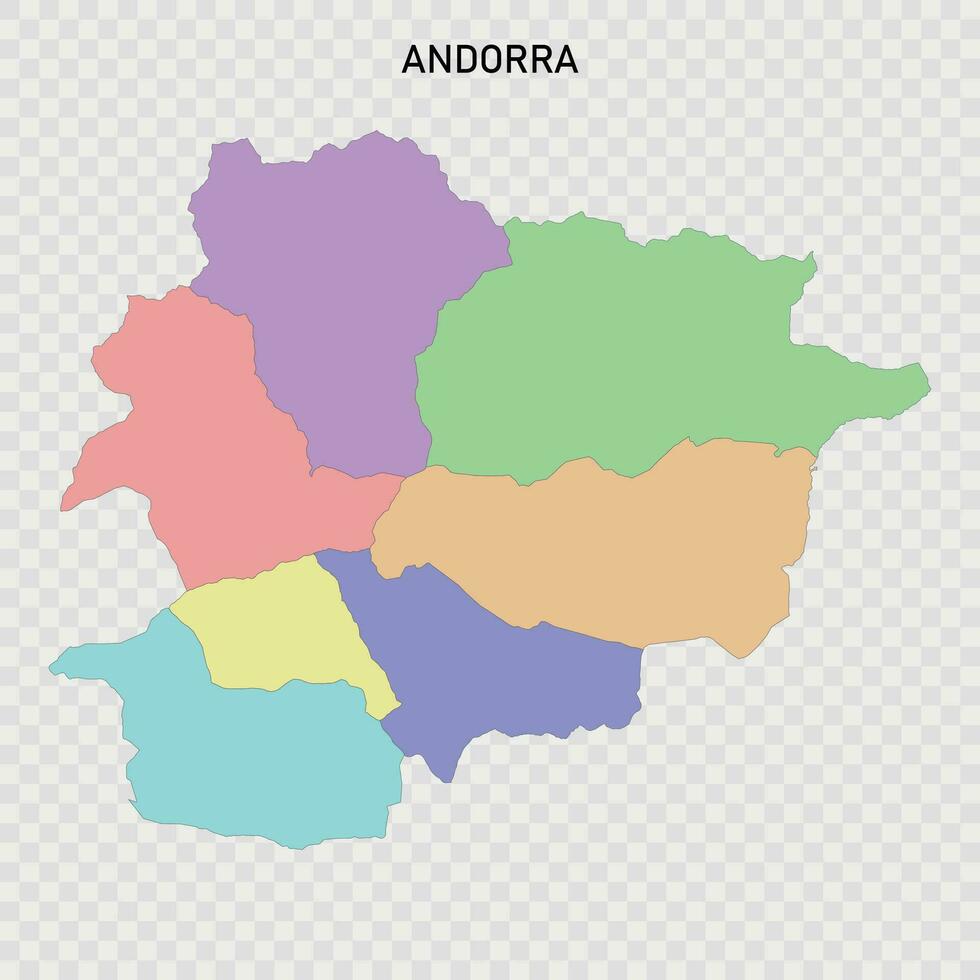 isolado colori mapa do andorra vetor