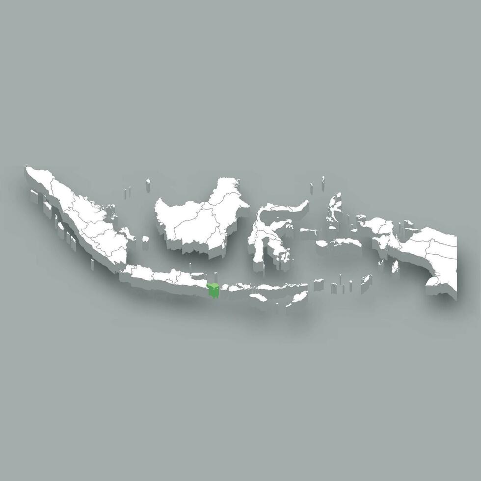 bali região localização dentro Indonésia mapa vetor