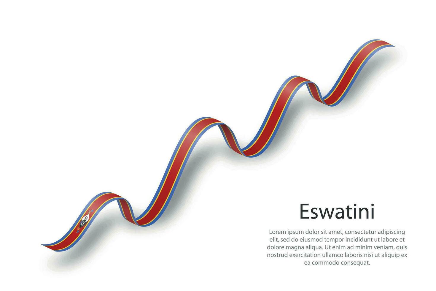 acenando a fita ou banner com bandeira da eswatini vetor