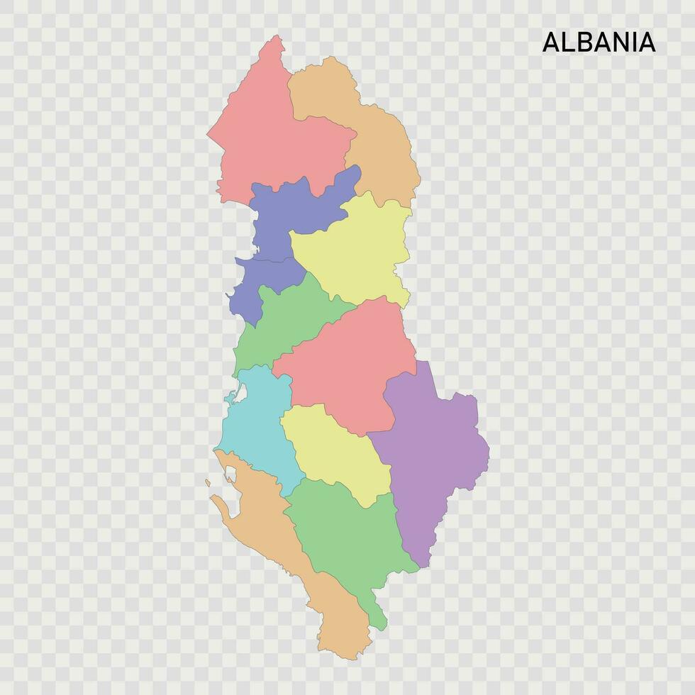 isolado colori mapa do Albânia vetor