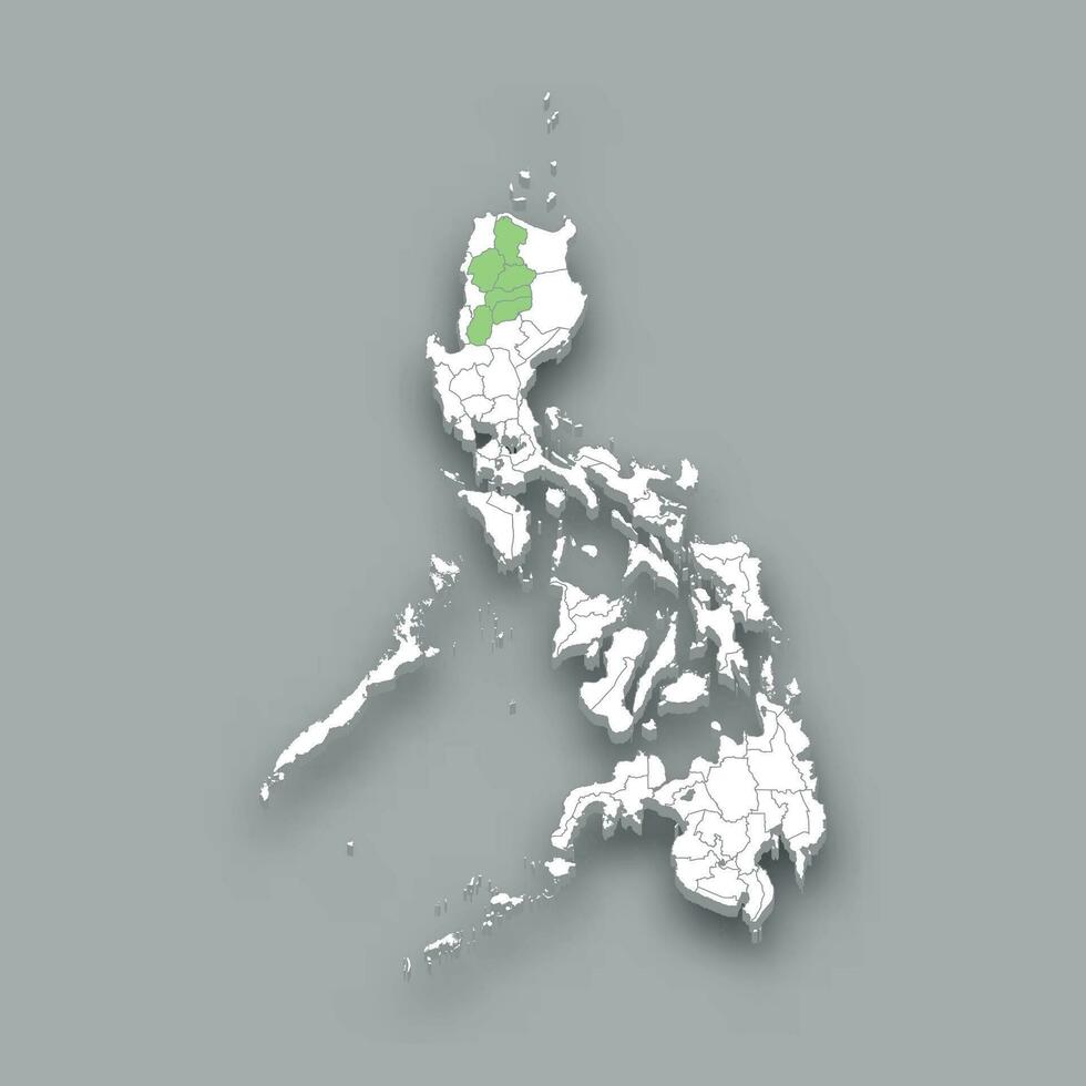 Cordilheira administrativo região localização dentro Filipinas mapa vetor