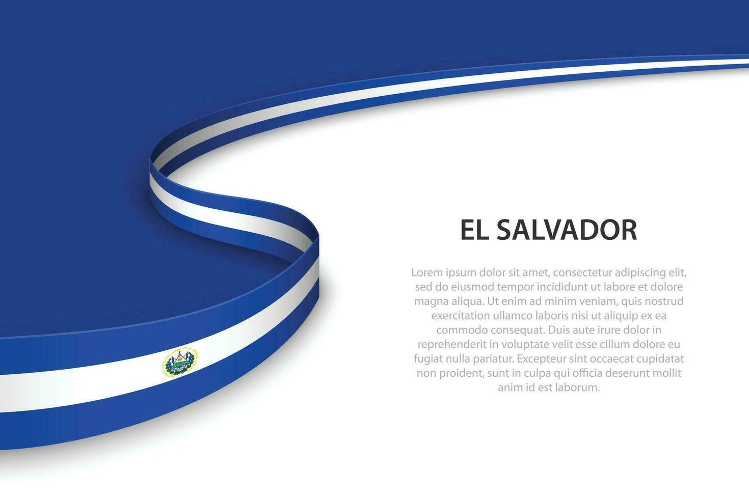 onda bandeira do el salvador com copyspace fundo. vetor