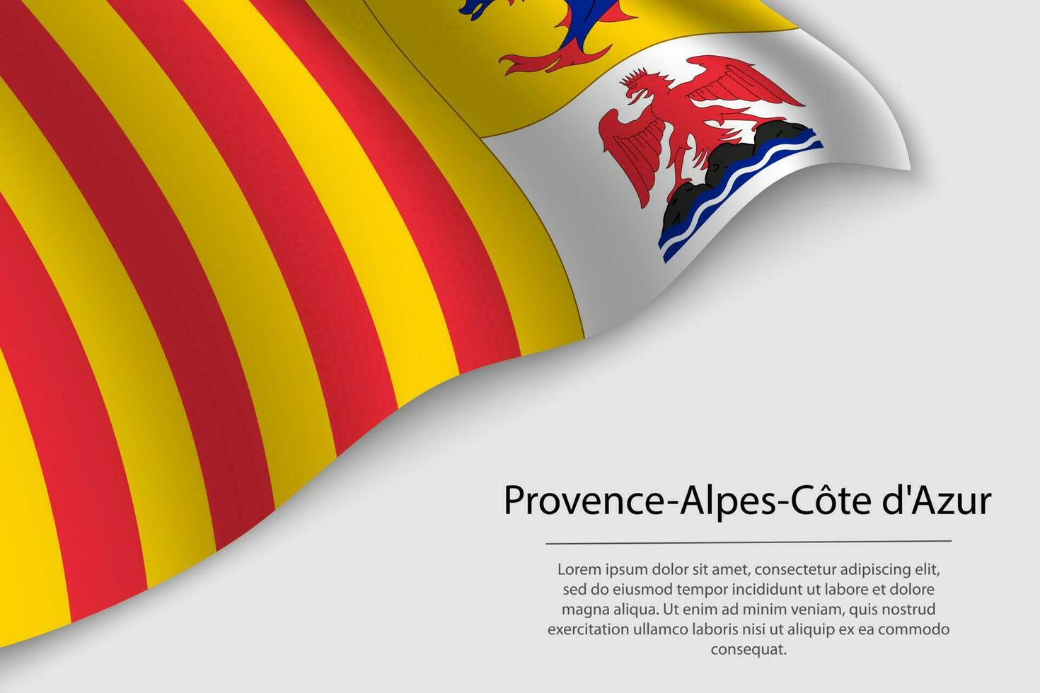 ondulação bandeira provence Alpes vetor