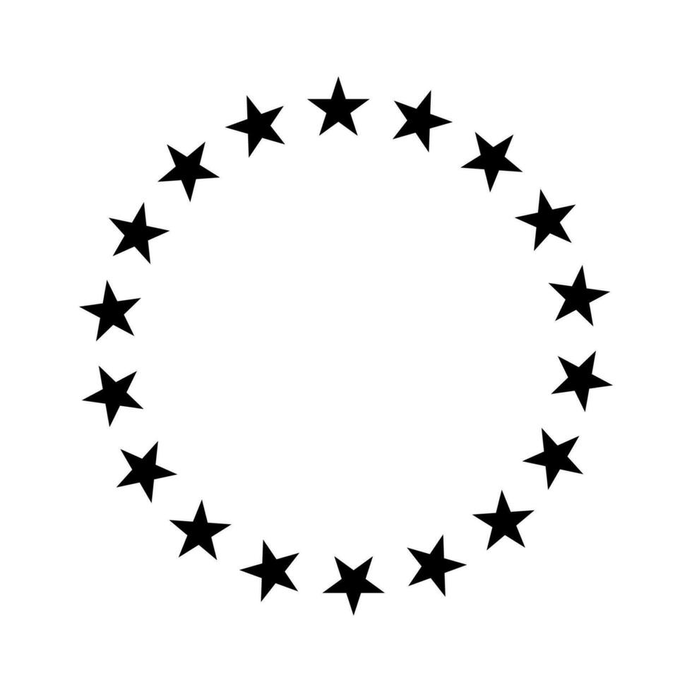 estrelas dentro círculo ícone vetor ilustração em branco fundo.