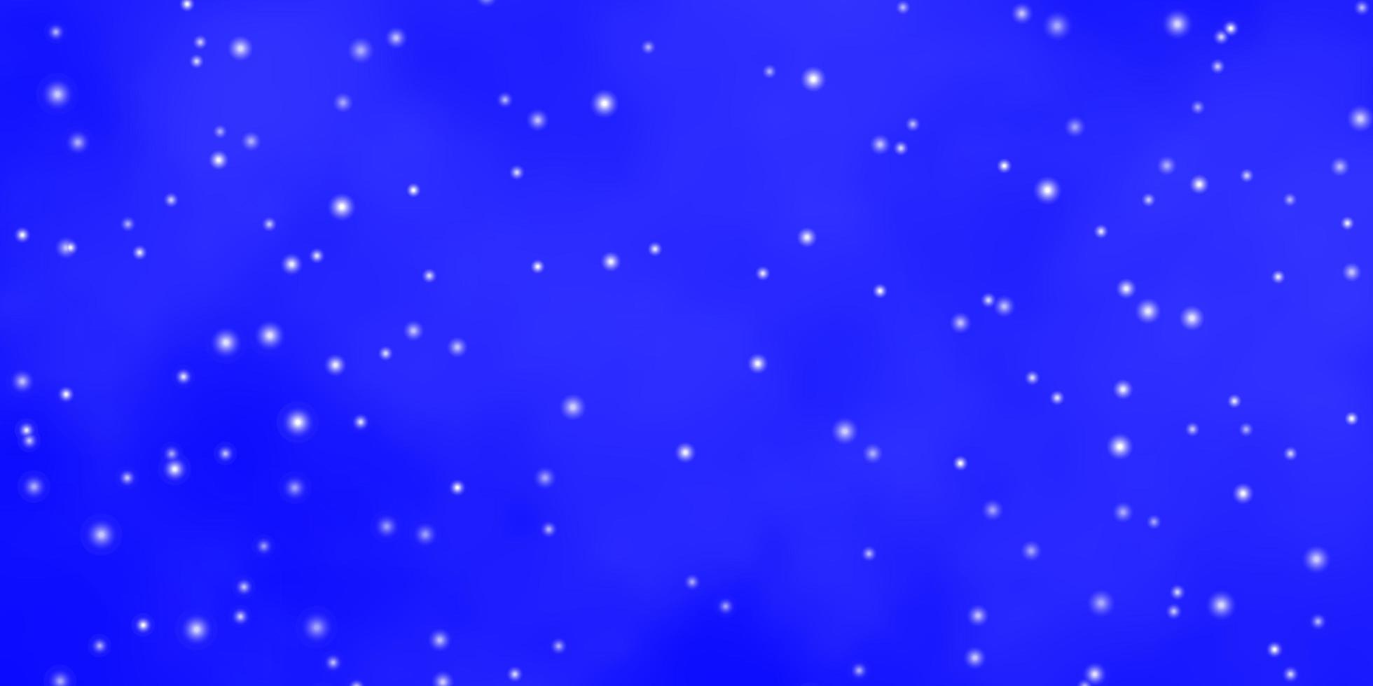 modelo de vetor azul claro com estrelas de néon ilustração decorativa com estrelas no padrão de modelo abstrato para embrulhar presentes