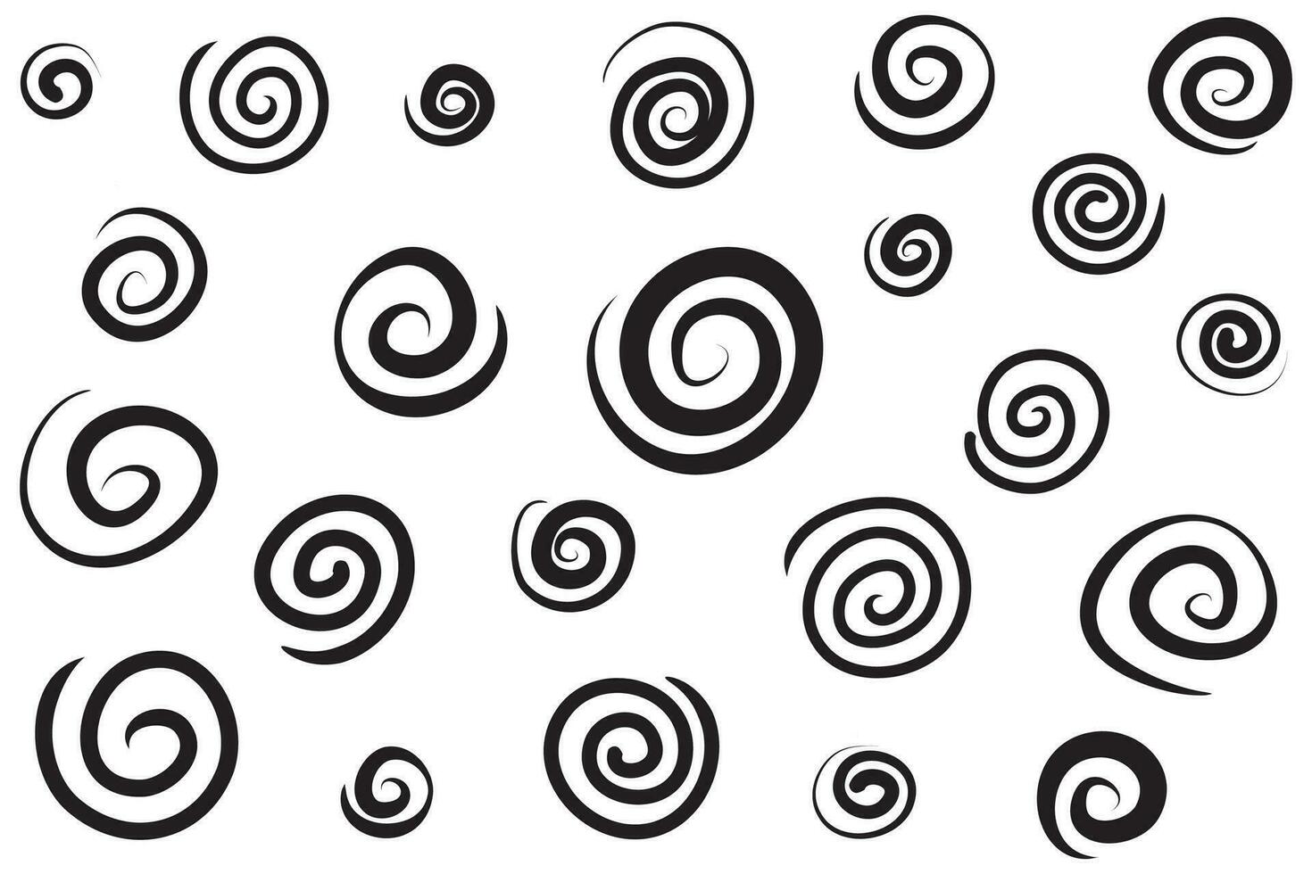 ilustração vetorial de espiral de doodle desenhado à mão vetor