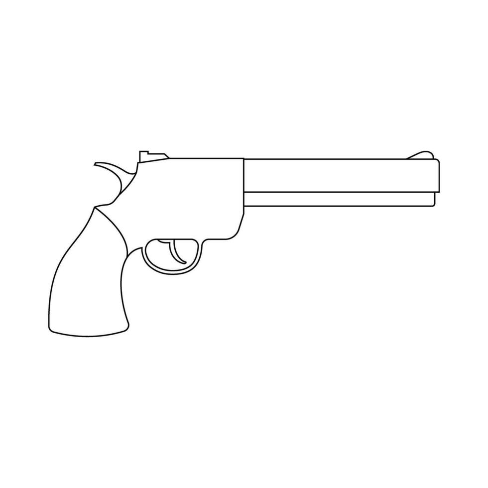 revólver ícone vetor. arma ilustração placa. pistola símbolo ou logotipo. vetor