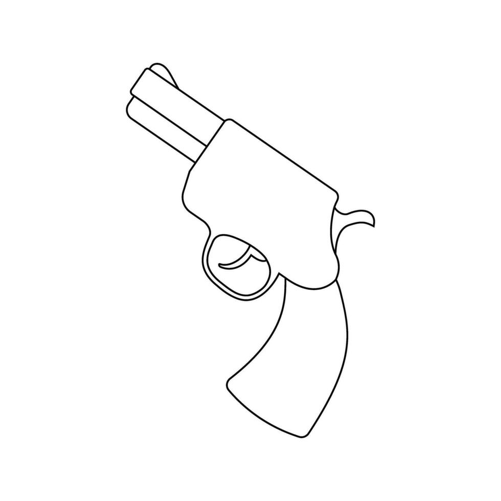 revólver ícone vetor. arma ilustração placa. pistola símbolo ou logotipo. vetor