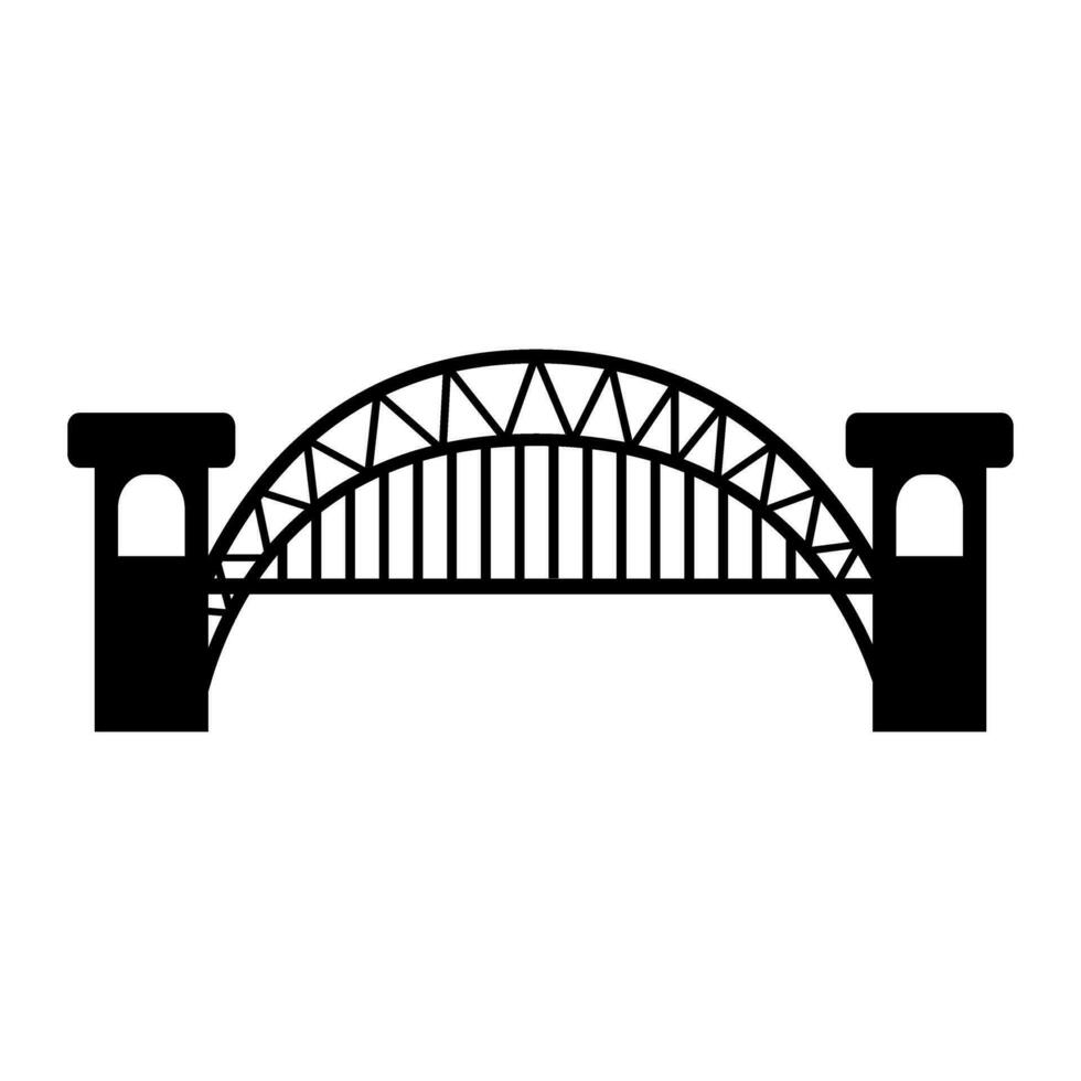 ponte ícone vetor. arquitetura ilustração placa. construção símbolo ou logotipo. vetor