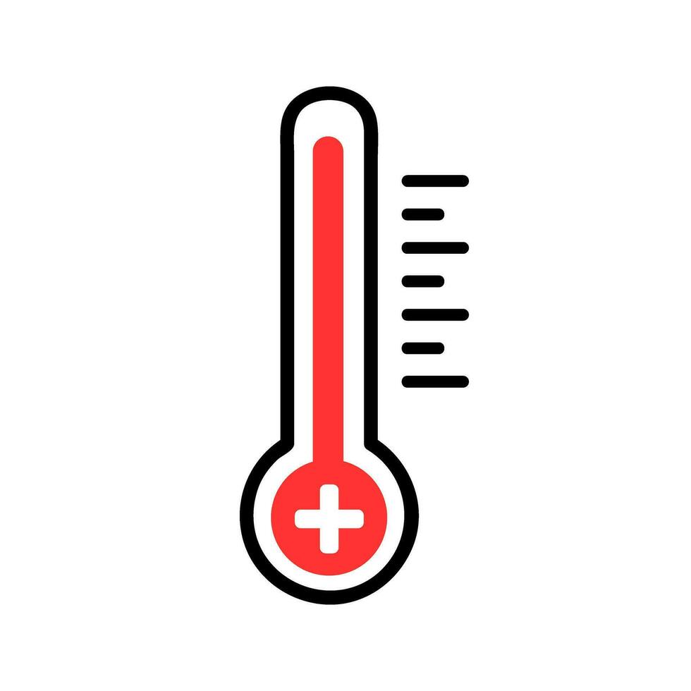 quente ícone vetor. temperatura ilustração placa. termômetro símbolo. verão logotipo. vetor