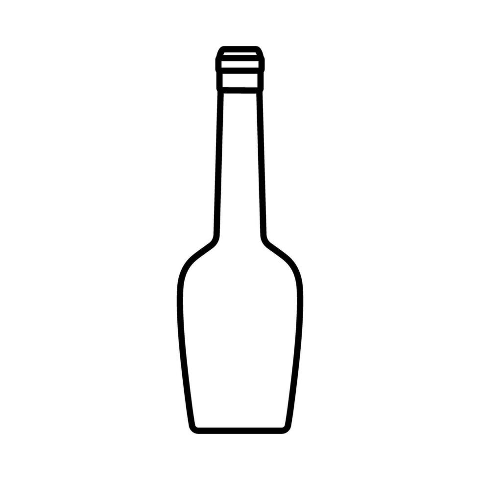 vinho garrafa ícone vetor. vinho ilustração placa. garrafa símbolo ou logotipo. vetor