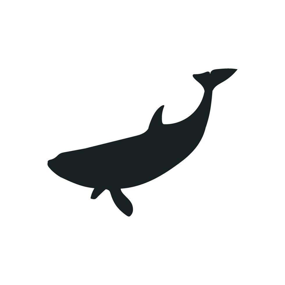 baleia ícone vetor. esperma baleia ilustração placa. peixe símbolo. oceano logotipo. vetor