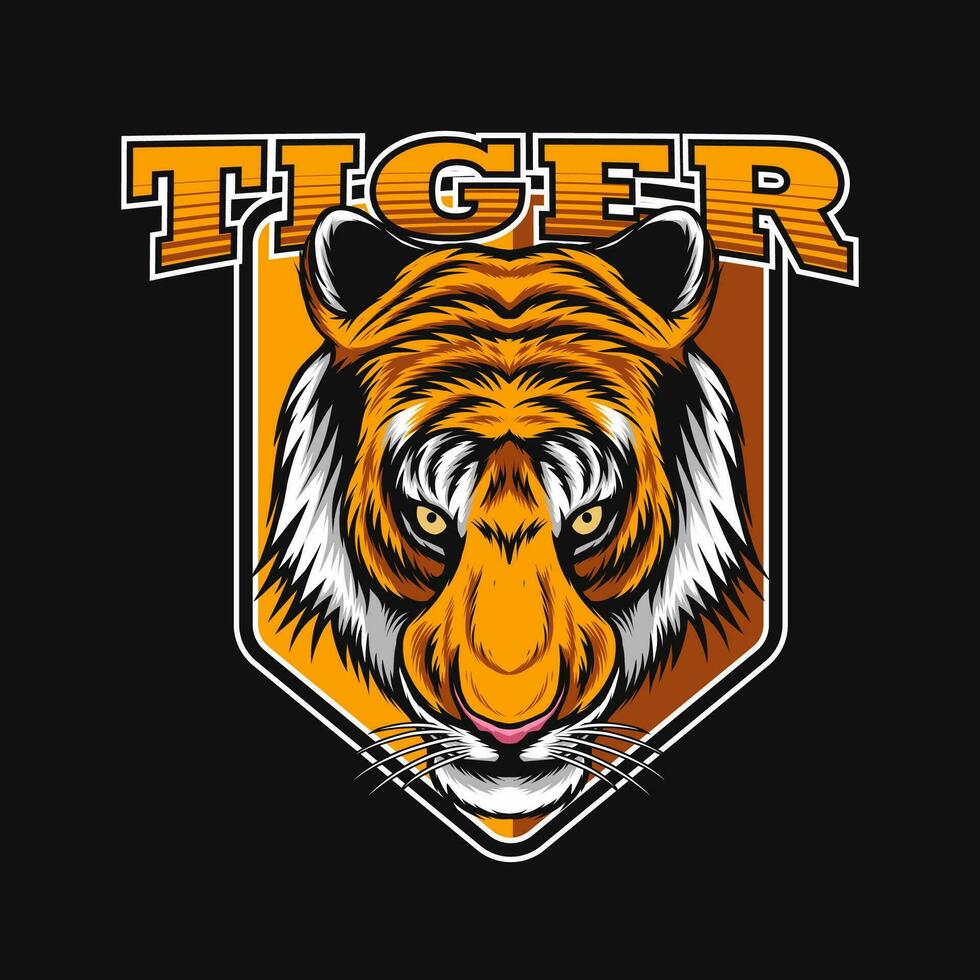 tigre logotipo Projeto para modelo vetor