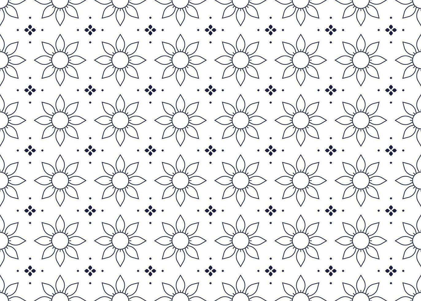 geométrico e flor linha étnico tecido desatado padronizar para pano tapete papel de parede fundo vetor