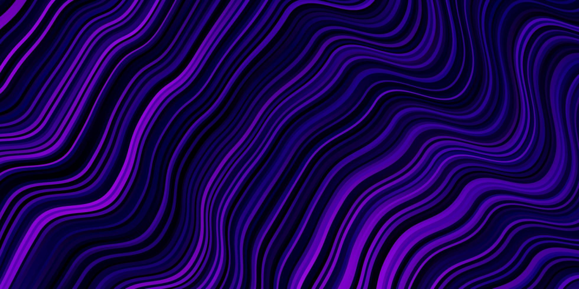 padrão de vetor roxo claro com linhas curvas ilustração colorida com padrão de linhas curvas para páginas de destino de sites