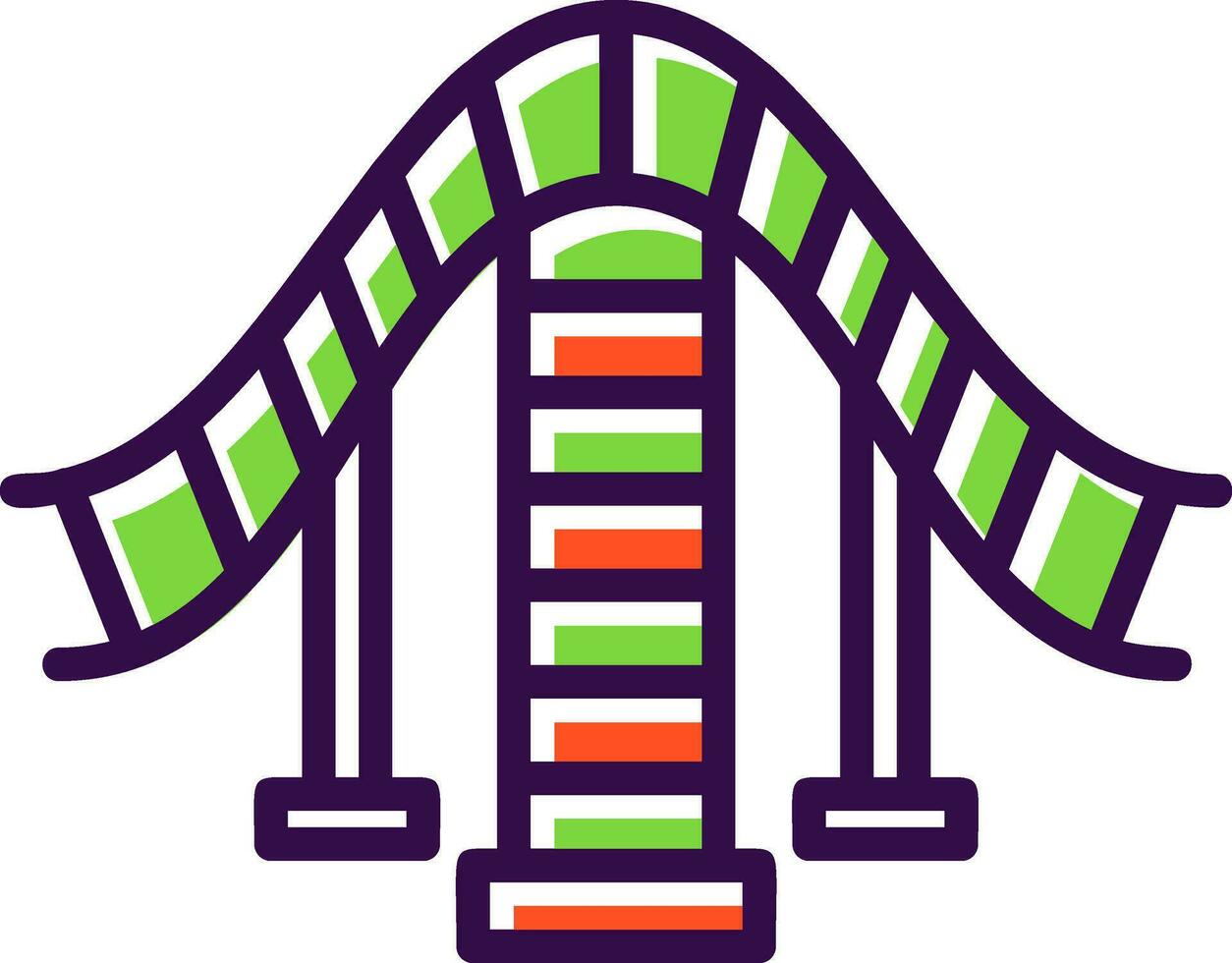 design de ícone de vetor de montanha-russa