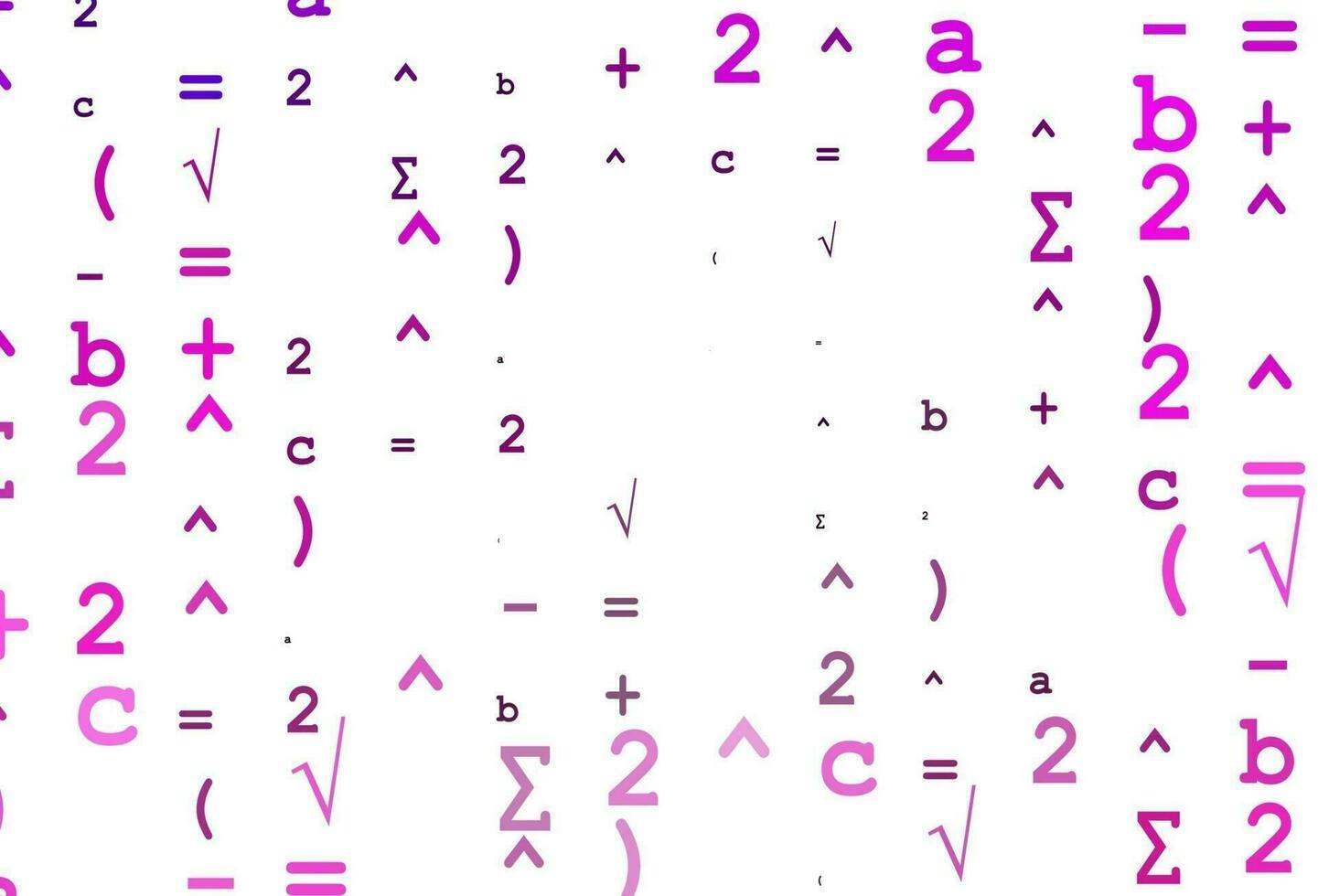 fundo vector rosa claro com símbolos de dígitos.
