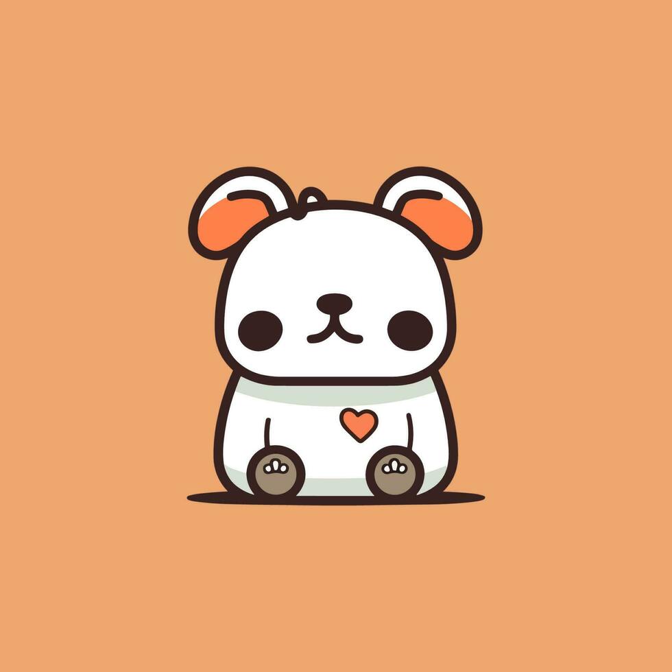 uma encantador kawaii cachorro ilustração, perfeito para adicionando uma toque do fofura para qualquer projeto. vetor