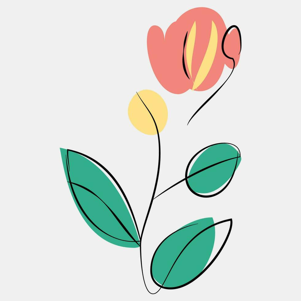 minimalista floral vetor arte ilustrações para ocasiões modelo vintage moda mão desenhado decoração