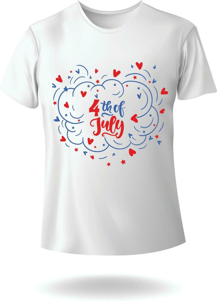 feliz independência dia EUA 4º do Julho vetor tipografia camiseta Projeto eps 10