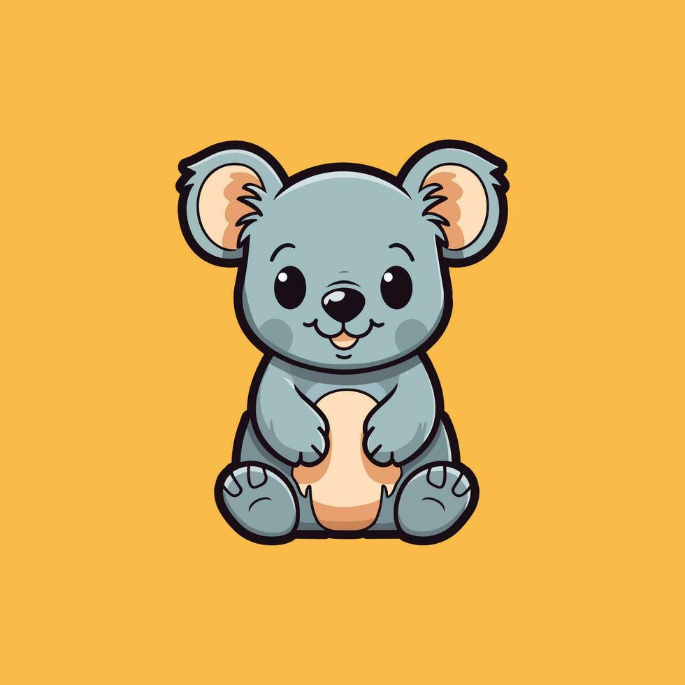 ilustração vetorial de mascote coala fofo vetor