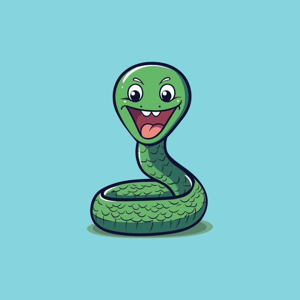 fofa serpente mascote ilustração logotipo vetor