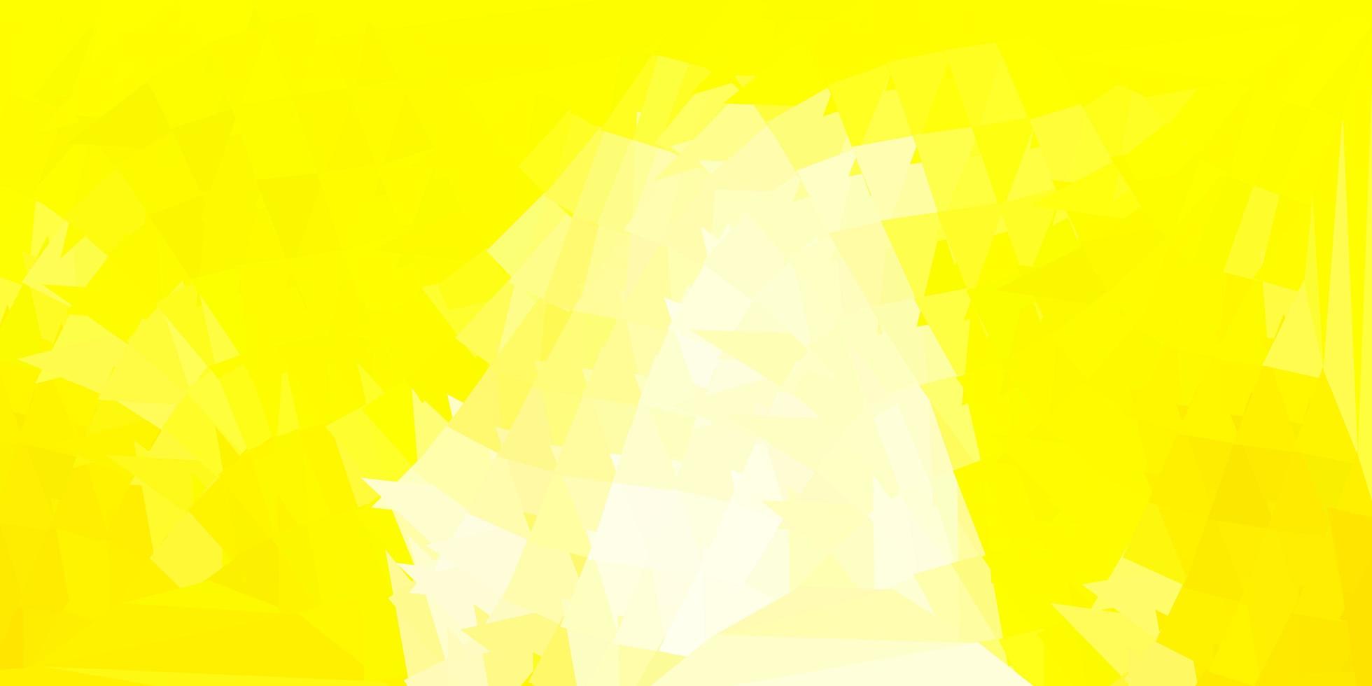 fundo poligonal de vetor amarelo claro
