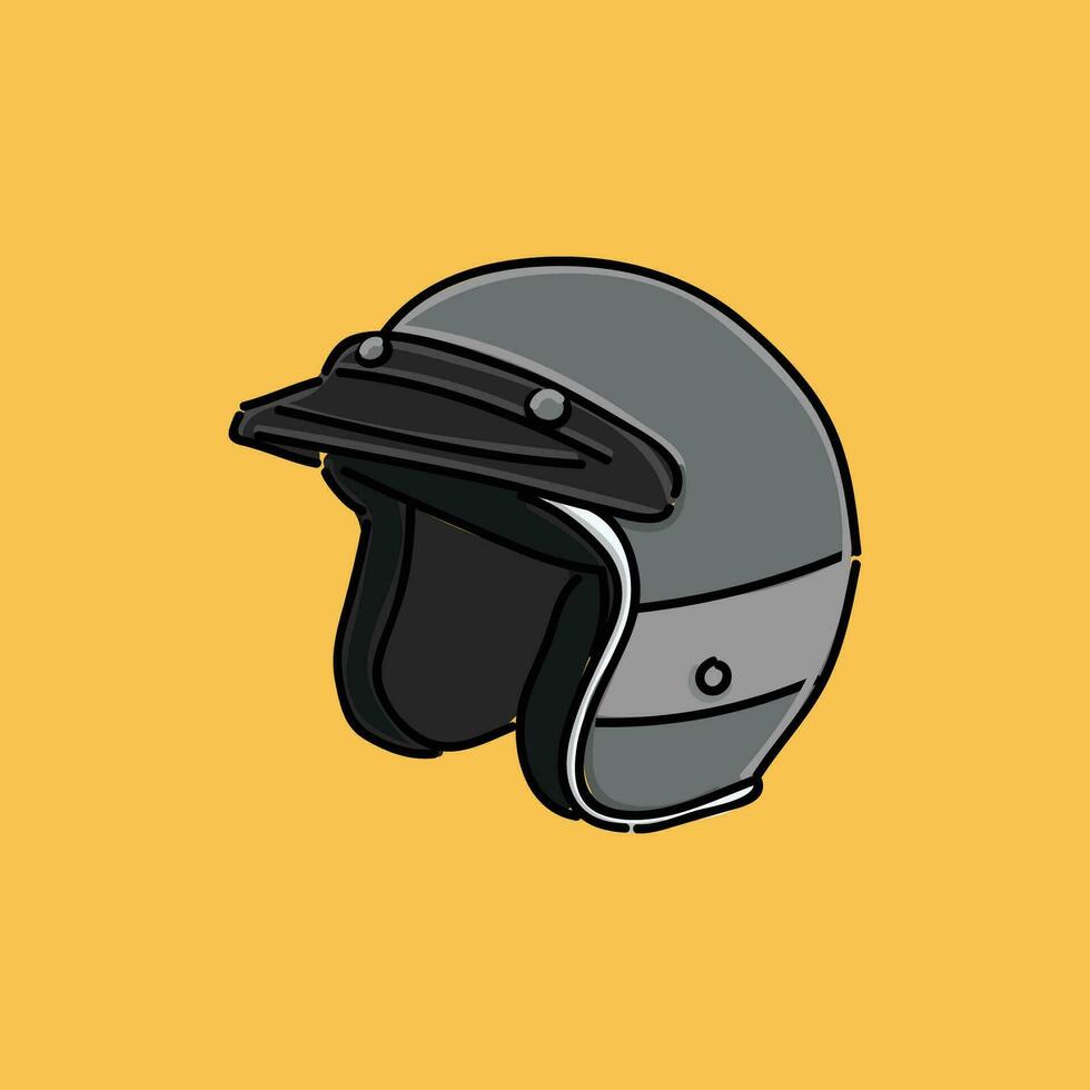 clássico cinzento capacete vetor ilustração Projeto