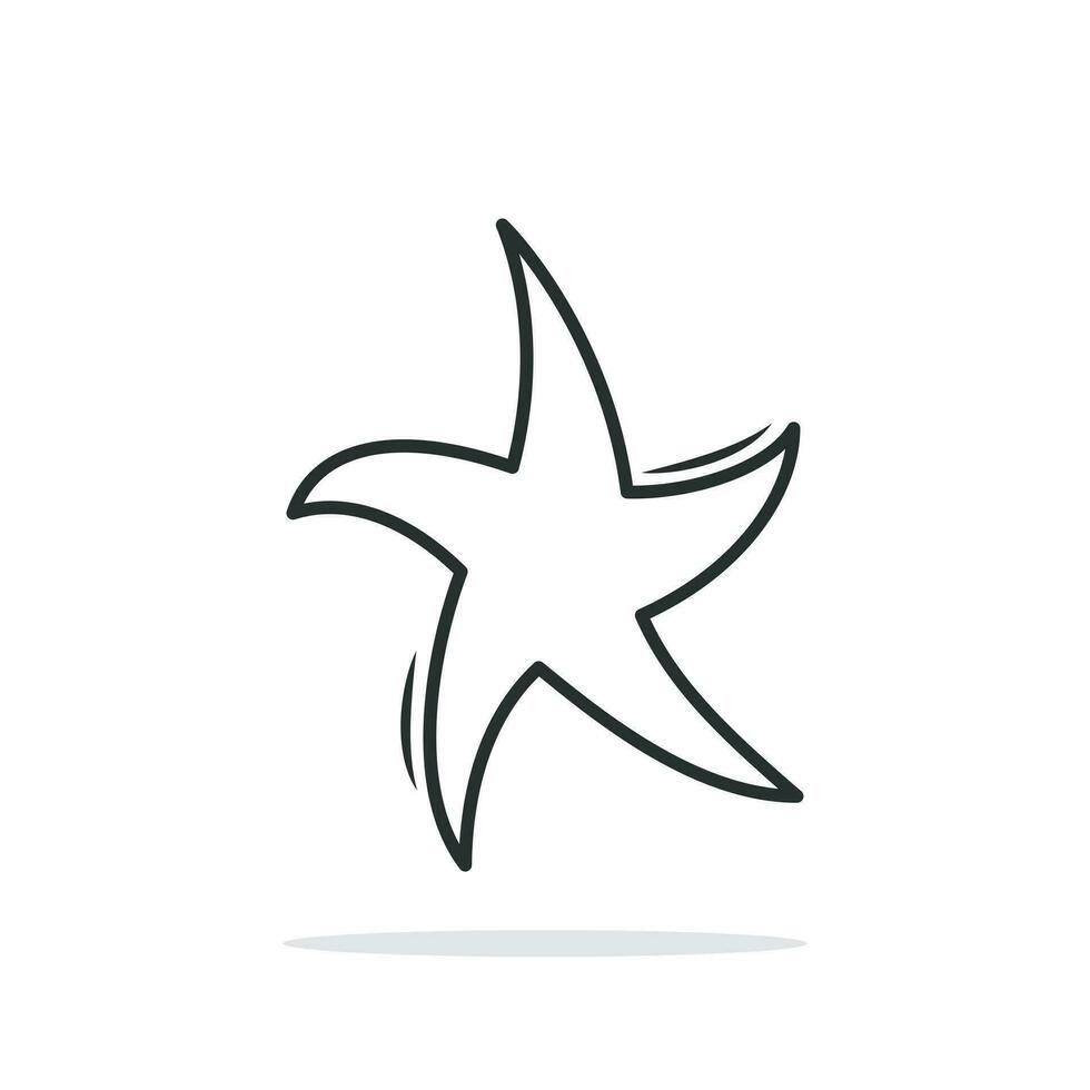 ícone de estrela em estilo simples. ilustração vetorial de forma em fundo roxo isolado. conceito de negócio de emblema geométrico. vetor