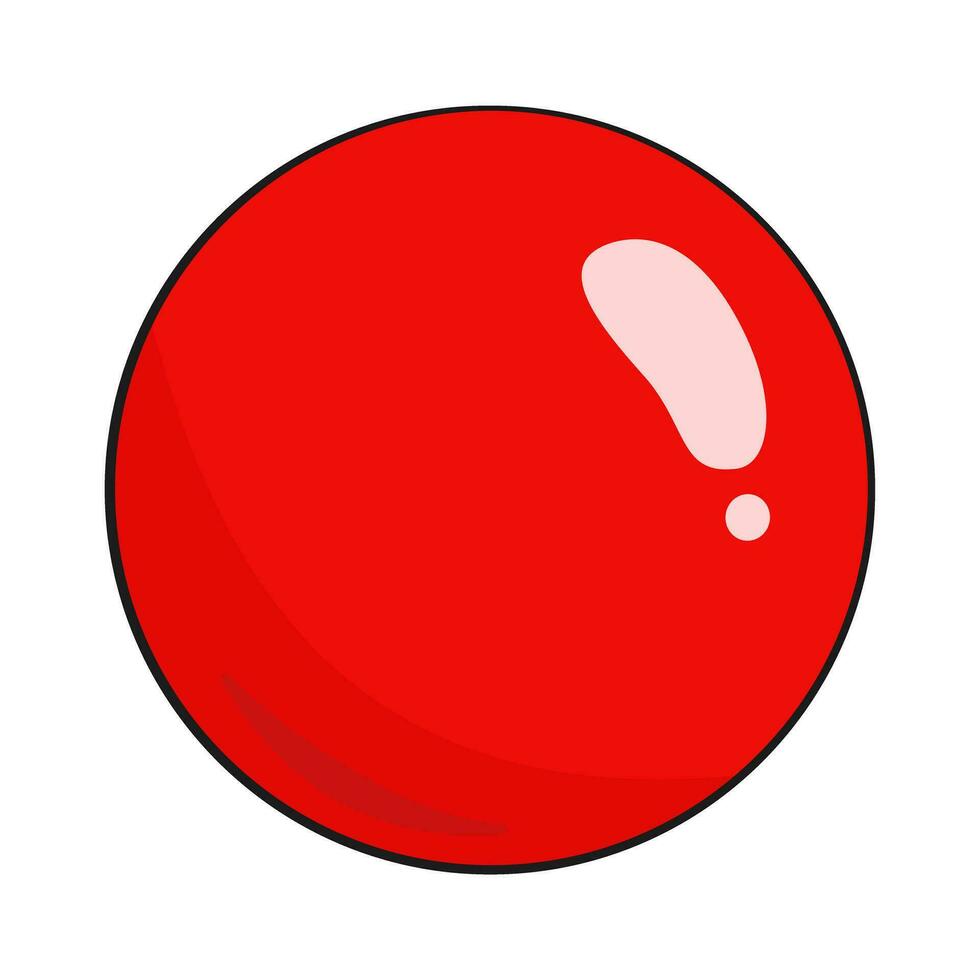 vermelho bola. desenho animado vetor