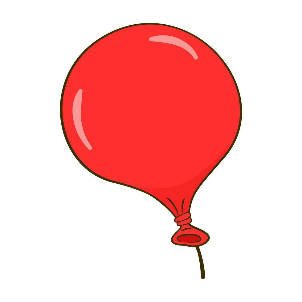 vermelho balão. desenho animado vetor