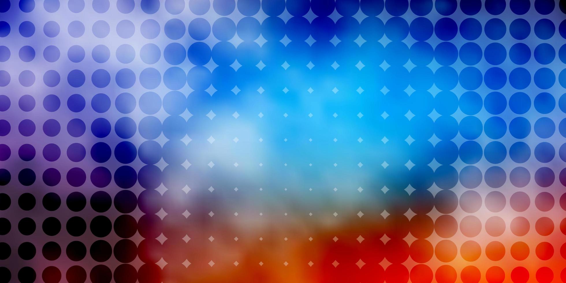 fundo vector vermelho azul claro com círculos brilhantes ilustração abstrata com padrão de gotas coloridas para anúncios empresariais