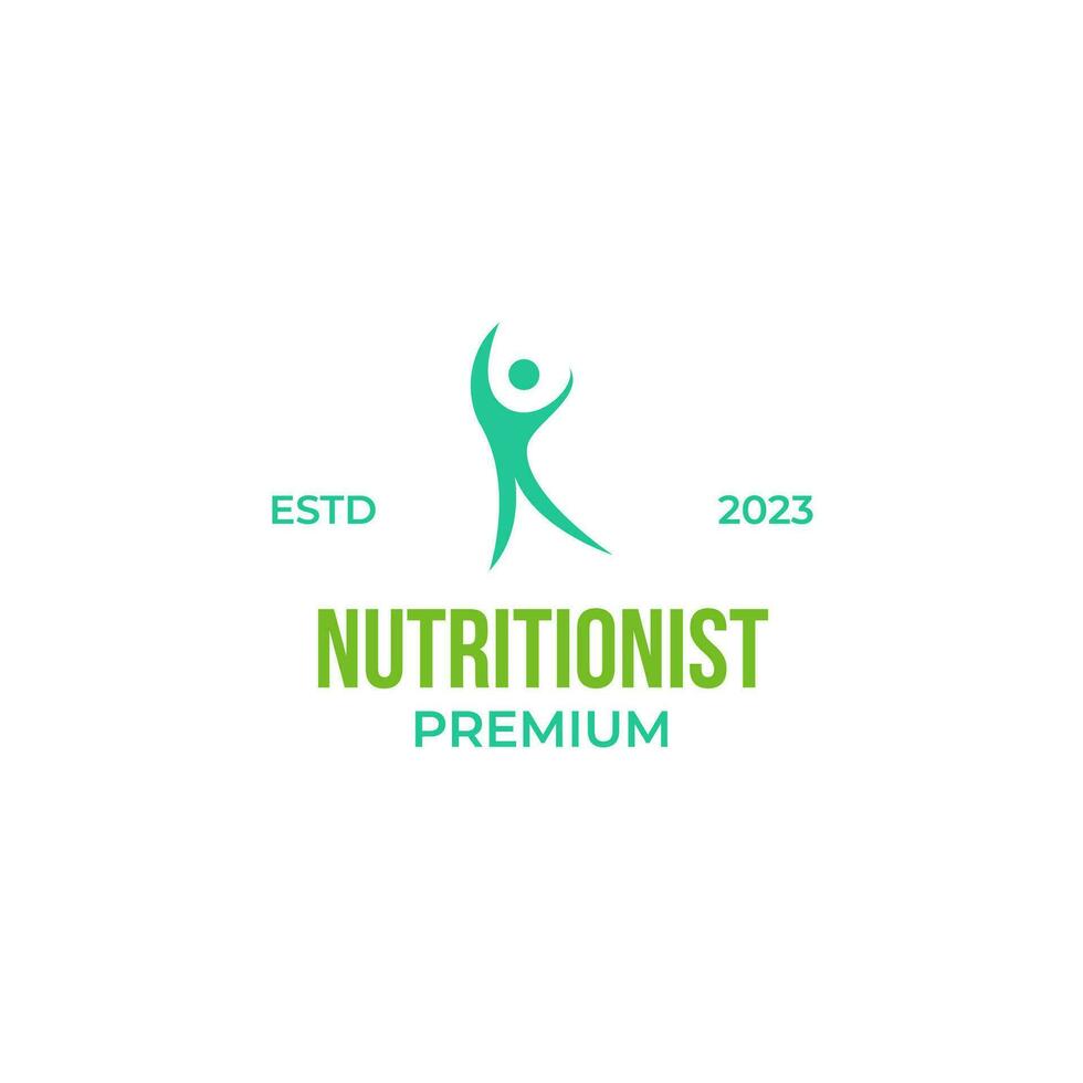 criativo nutricionista logotipo Projeto vetor ilustração símbolo ícone